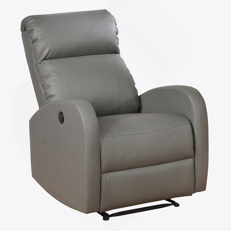 Swivel Glider Recliner With Manual Adjustable Headrest & Footrest In Texas Slate, Perfect For Comfort And Style
