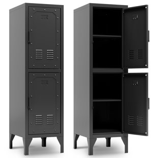 Deseret 86.6 H x 31.5 W x 15.75 D Storage Cabinet Inbox Zero Color: Black