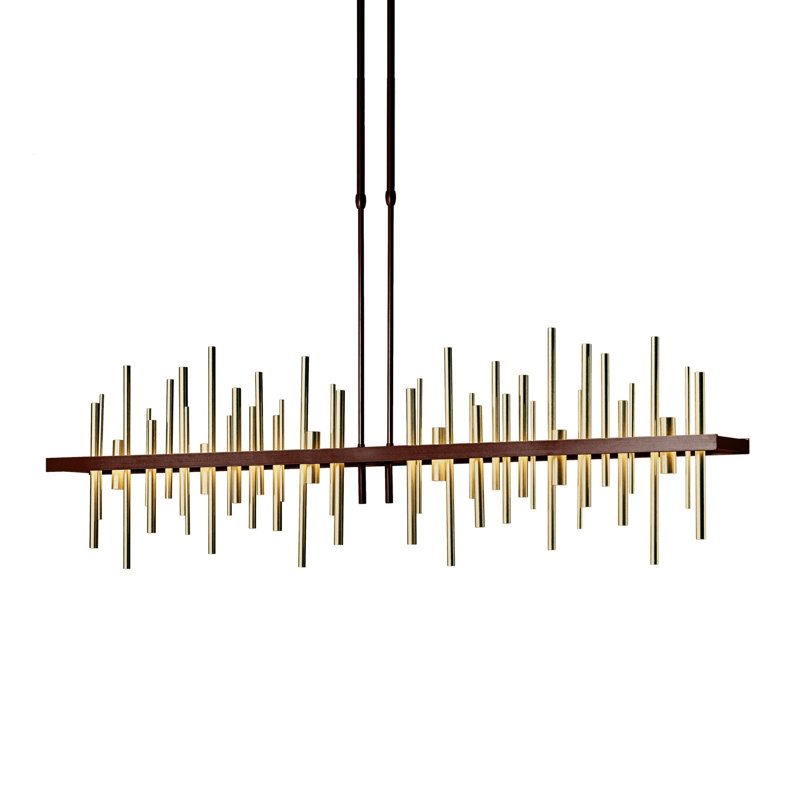 Cityscape 1 - Light Kitchen Island Linear LED Pendant, Sterling, Vintage Platinum