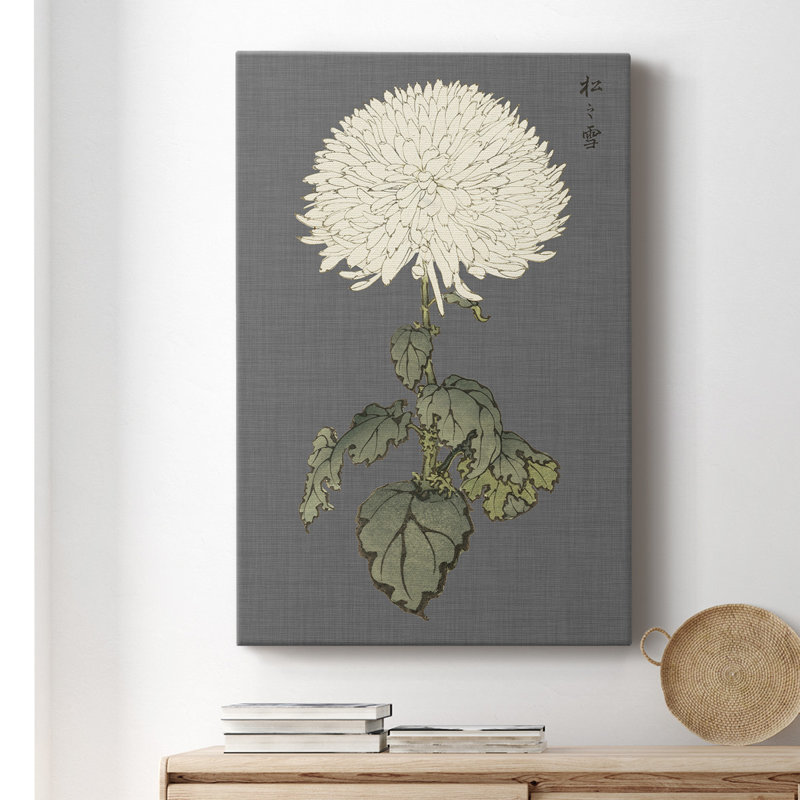 «Dramatic Ivory Mums I», impression sur toile tendue, H 12 po x l 8 po x P 1,5 po