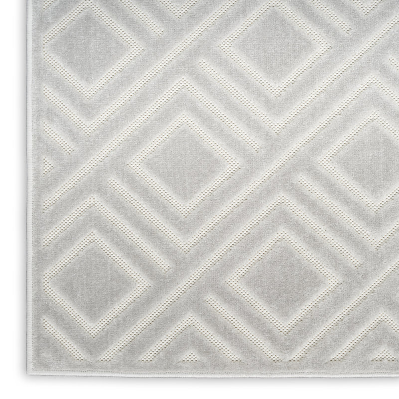 Ebern Designs Garp Light Grey Modern Indoor Rug, Runner 2' x 6'