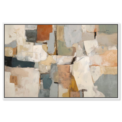 Impression sur toile Color Field Intersect IV par Art Remedy, cadre blanc, 54 x 36