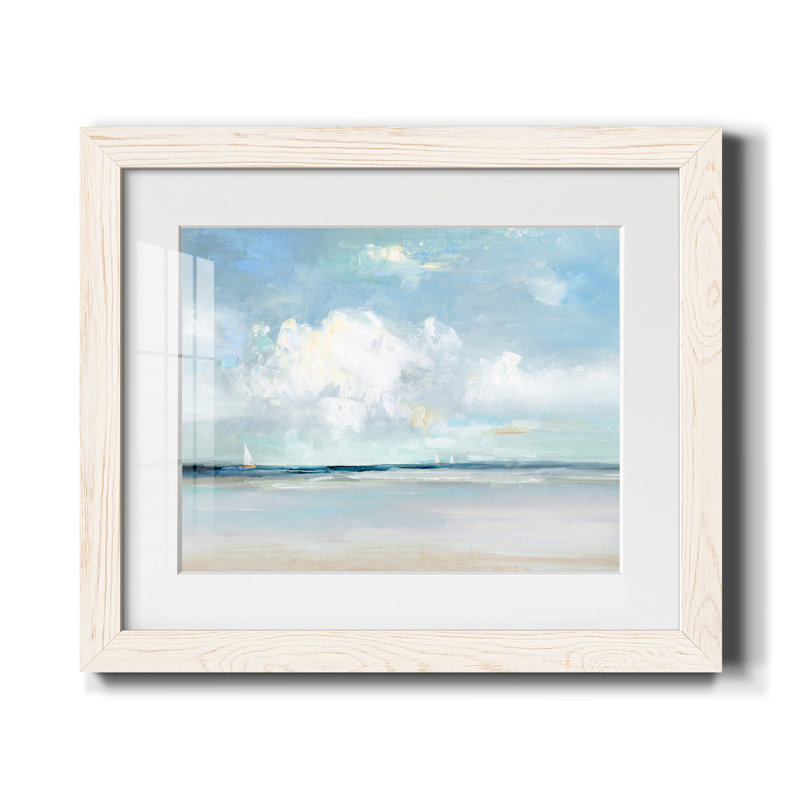 Brise d'été - peinture encadrée, H 31,5 po x l 23,5 po x P 1,5 po, Cadre blanc