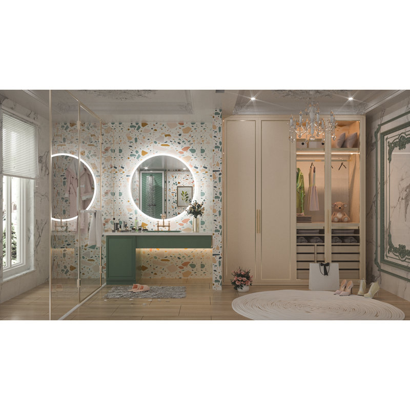 Toke Round Frontlit LED Bathroom Mirror with Brightness adjustment, Fog-free Function, 36" x 36"