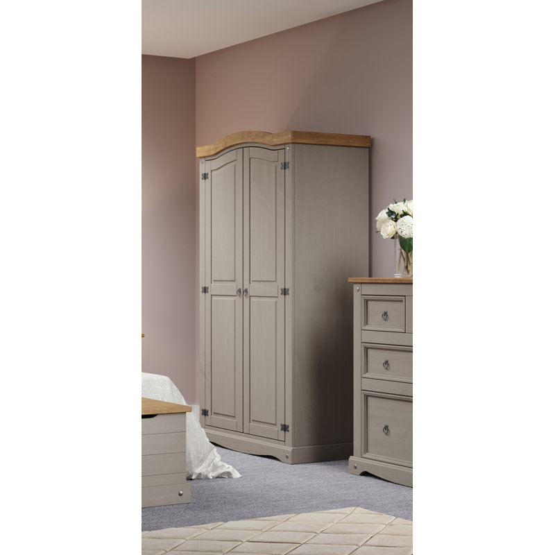 Wes 2 Door Wardrobe Corona design, Grey