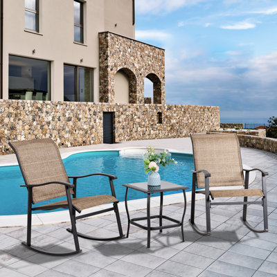 Armyn 2-Person Outdoor Patio Rocking Set