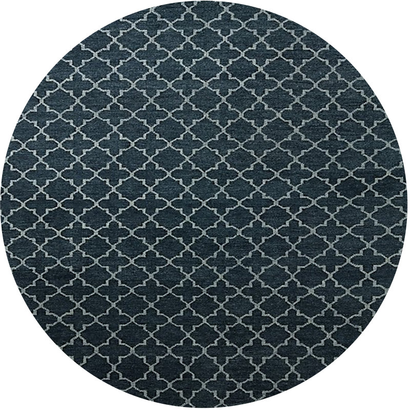 Whitaker Geometric Indoor Rug, Round 5'