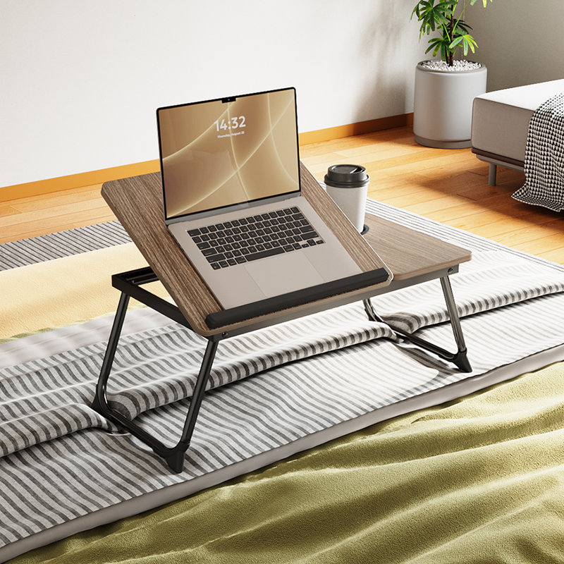 Metal Base Computer Desk, Nature Wood/Black