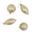 Ornements en forme de boule de Noël en verre doré et argent 4 carats 2,75 po (70 mm)