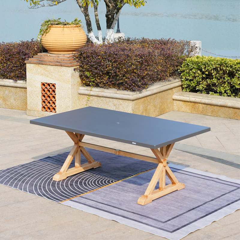 Rectangular Outdoor Side Table , 72 " W 41.7 " D