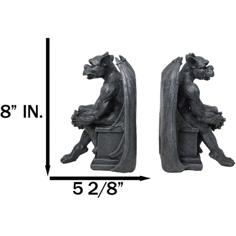 Ensemble de figurines serre-livres gothiques