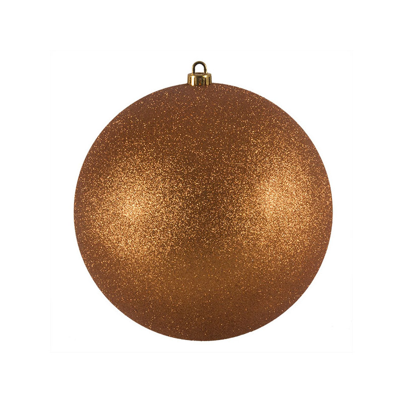 Xmas Bauble, 25cm H x 25cm W, Copper Orange