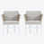 Beige Cushion/White Frame