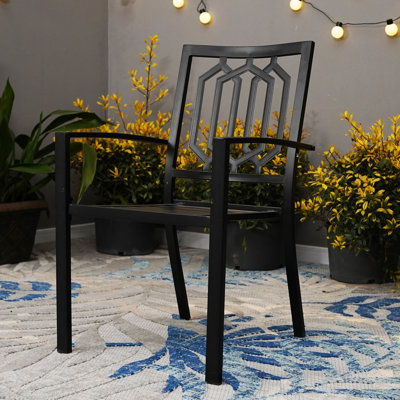 4-person Patio Dining Set With Cushioned Chairs