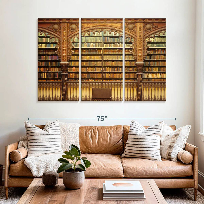 Lilie Old Library, 42" H x 65" W