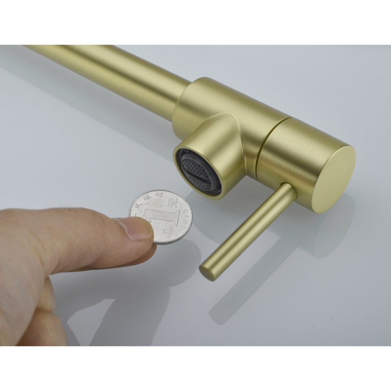 Robinet remplisseur de pot avec extension - Laiton doré, contrôle efficace de l'eau, génération de débit suffisant, débit régulier, réduction des éclaboussures, rouille, dégagement de corrosion, goutte à goutte