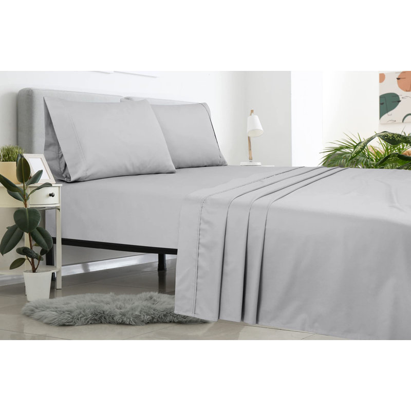 Royale Linens | Ultra Soft Brushed Microfiber Flat Sheets Only | Wrinkle Free & Stain Resistant | Hotel Quality Top Sheet for Bed