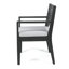 Ensemble de 2 chaises d'extérieur gris foncé avec coussin gris clair