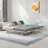 Metal Daybed With Led And Adjustable Trundle-1302247685