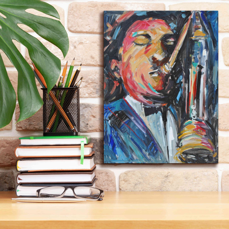 Red Barrel Studio® «Sax Man» par Jadei, H 16 po x l 12 po x P 0,75 po