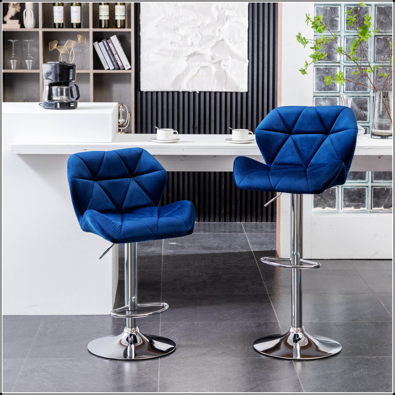 Tabouret de bar Breni Velvet Diamond