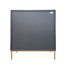 Armoire décorative en noir et bleu - 2 portes, 1 tiroir, tablette réglable pour salle de bain avec tiroir