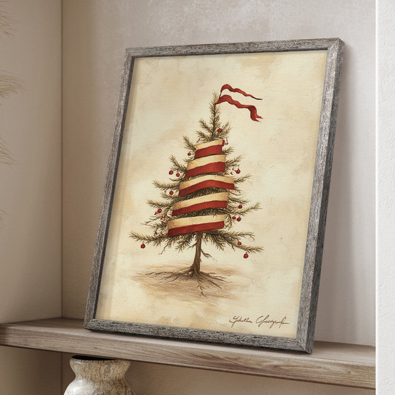 «Christmas Holiday Art CDLVII», reproduction d'art encadrée - bois massif, H 21 po x l 17 po