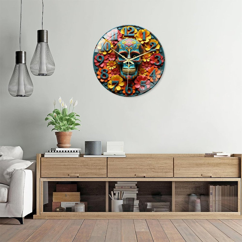 Horloge murale en verre 16 po