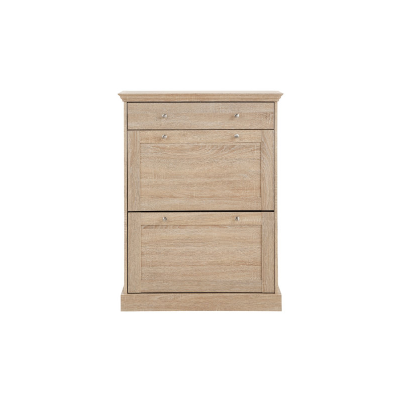 Bruce 12 Pair Shoe Storage Cabinet, Sonoma Oak
