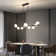 Arqam 11 - Light Dimmable Kitchen Island Linear Chandelier White Bubble Chandelier Sphere Chandelier