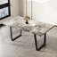 6 tables de salle à manger, 35,4 po Large, rehausse l'ambiance, gris moderne, 62,9 long élégant,