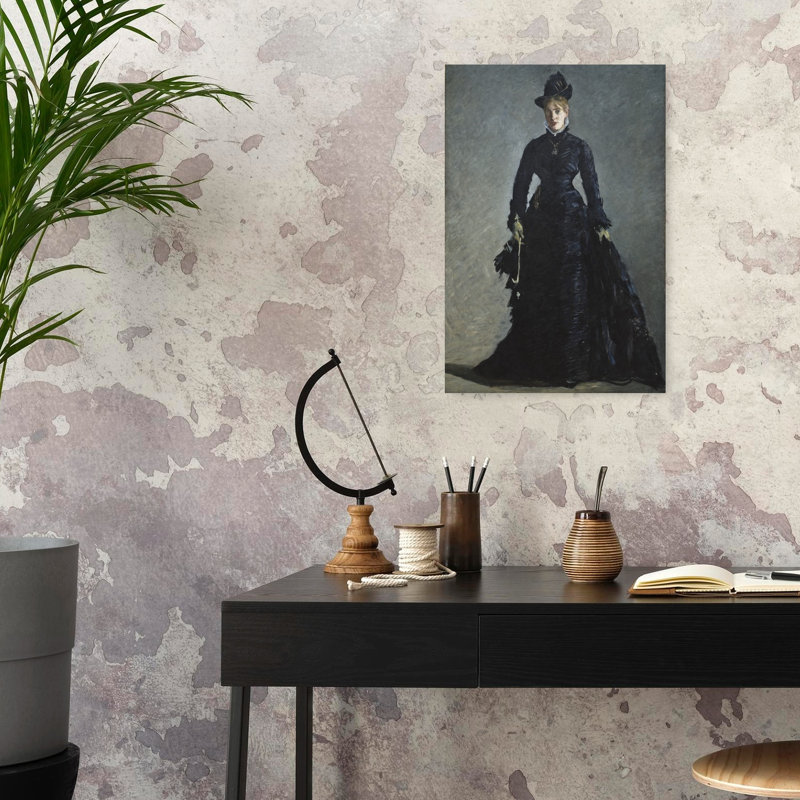 A Parisian Lady Impressionist Contemporary Portrait Wall Art Print, 60.96cm H x 40.64cm W