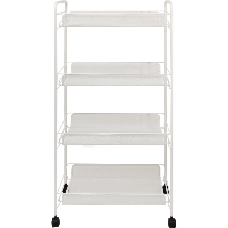48cm W Metal Shelving Unit with Wheels