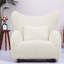 Ensemble de 2 chaises d'appoint modernes, blanc à oreilles en bois Teddy pour la maison
