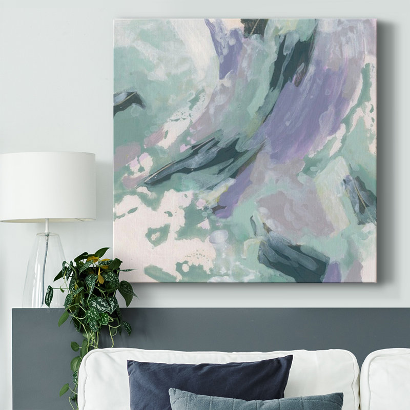 Marbled Periwinkle III-Gallery Wrapped Canvas, 8" H x 8" W x 1.5" D