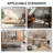 Modular Sectional Sofa, Sailing Design Sofa with Storage, Removable Backrest, Modern Deep Seat Sofa with Throw Pillows for Living Room Bedroom Apartment,Light Khaki-184508248