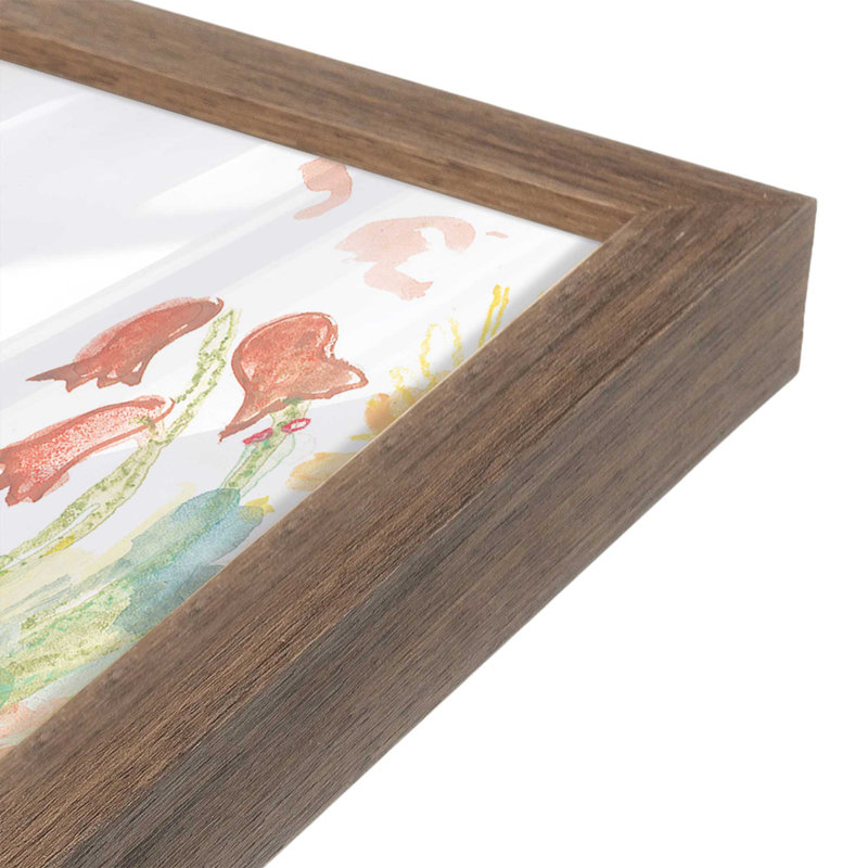 Reproduction d'art «J Jump Bunny» par Jessica Mingo, 8 W x 12 H, Brown, Framed Print