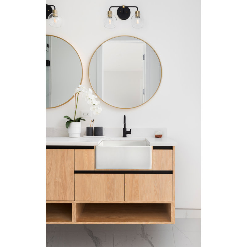 Luxury 17.88" x 15.88" Fireclay Modern Farmhouse Bathroom Sink, Reversible