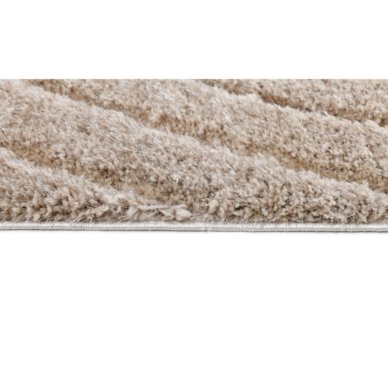 Tapis géométrique beige / rose Cobina, Rectangle 5'3" x 7'3"