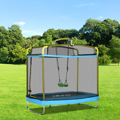 Vandia Round Backyard Trampoline with Safety Enclosure
