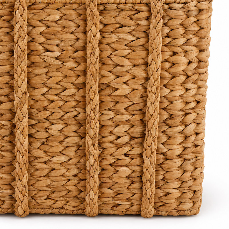 Panier de rangement décoratif et fonctionnel tissé à la main Cole et Grey Seagrass avec poignées tressées