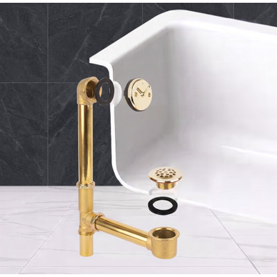 Trip Lever Leg Tub Drain with Overflow