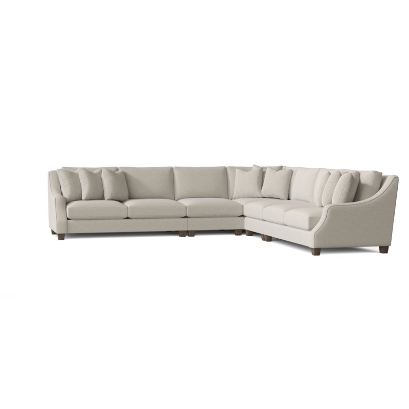 Larson Sectional, Aged Gray, Cream Linen 1429-002