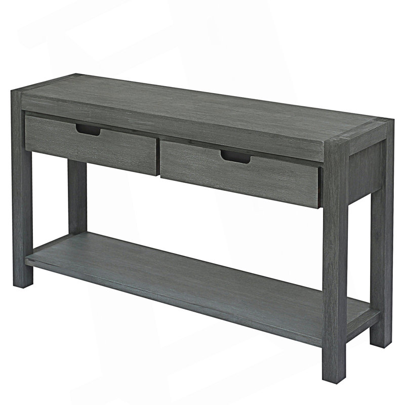 Console, table d'entrée avec 2 tiroirs et 1 tablette, table de couloir