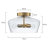 2-Light Clear Bowl Glass Flush Mount