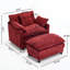 Fauteuil d'appoint rembourré en chenille de 39,4 po, fauteuil de lecture pour chambre à coucher, fauteuil club 39,4 po-19001400