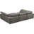 Cozy 119" Wide Velvet Reversible Modular Corner Sectional with Ottoman-613007199