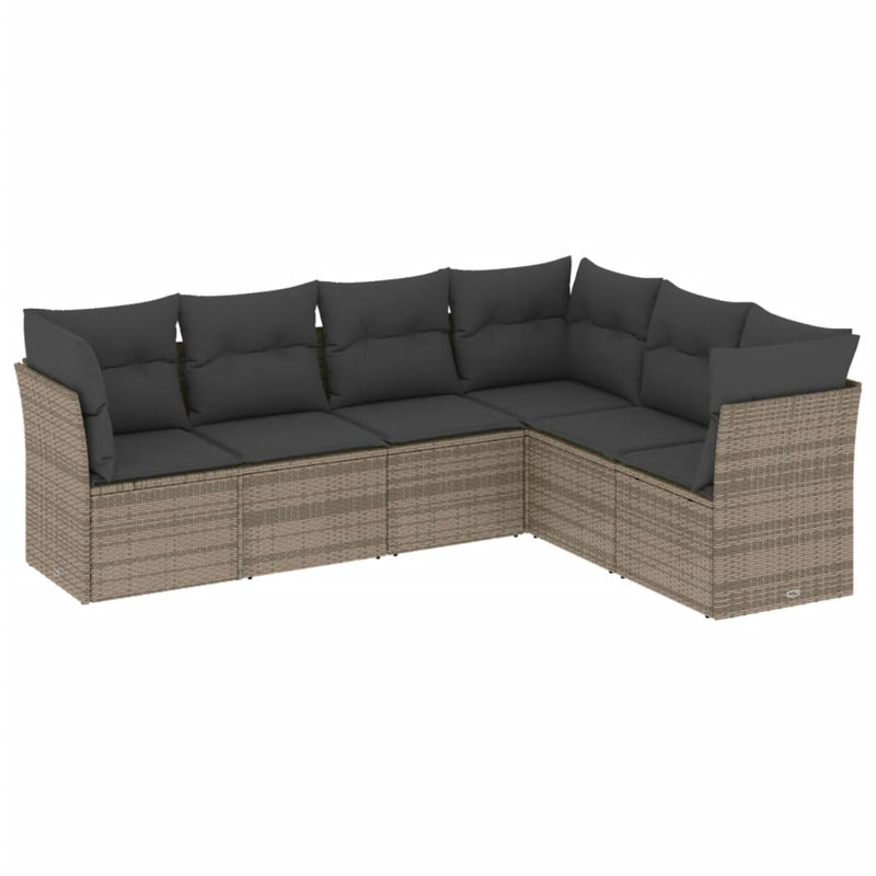 Ensemble de canapé de jardin Vidaxl gris