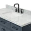 Meuble-lavabo simple en bois massif 48 po avec lavabo en marbre de Carrare 1,5 po Tidworth-241627202-208231500