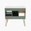 Ensemble de meuble-lavabo 36 po avec lavabo en résine, vert